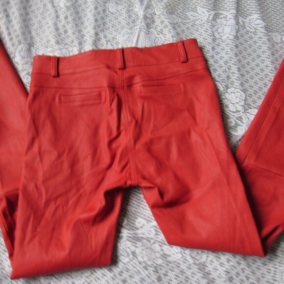 Mackage Miki Stretch Leather Pants in Salmon color (Size 6 ) Zip Pockets - Picture 5 of 7